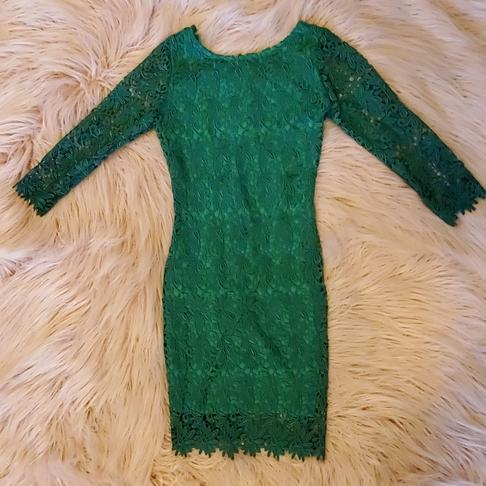 Lucky green Lace Dress
